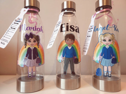 BOY'S Personalised School Water Bottle Create Your Own - Candles Sniffs & Gifts 