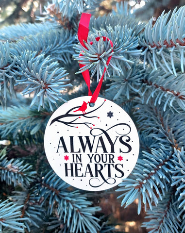 Always In Our Hearts Remembrance Christmas Decoration Gift - Candles Sniffs & Gifts 