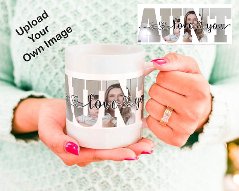 Personalised Gift Photo Aunt I Love You Mug - Candles Sniffs & Gifts 