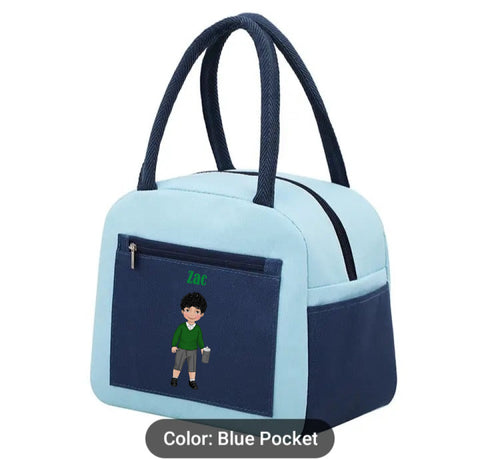 Personalised Lunch Bag Create Your Own Blue - Candles Sniffs & Gifts 