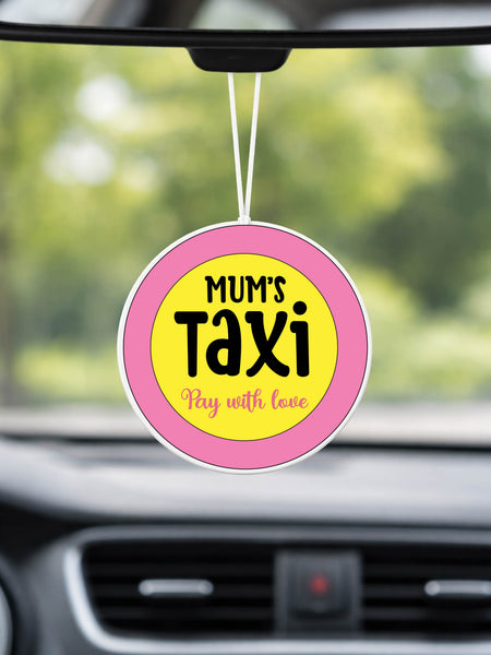 Mother's Day Car Air Freshener Mum's Taxi Hanging Car Freshener - Candles Sniffs & Gifts