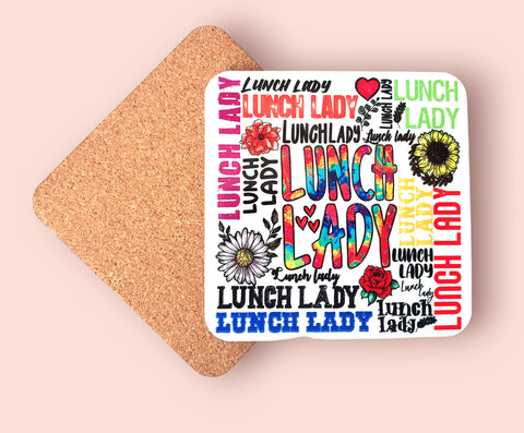 Lunch Lady Coaster Gift - Candles Sniffs & Gifts 