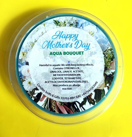 Mother's Day Large Wax Melt Heart Clam Aqua Bouquet - Candles Sniffs & Gifts 