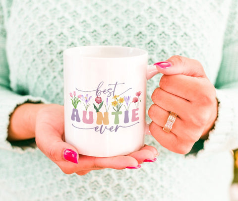 Best Auntie Ever Mug Personalised Mug - Candles Sniffs & Gifts 