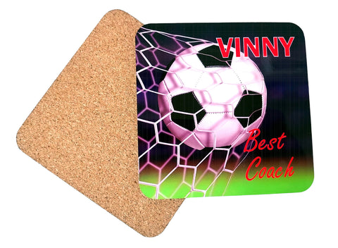 Best Football Coach Personalised Coaster - Candles Sniffs & Gifts 