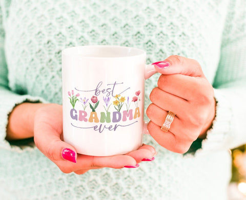Best Grandma Ever Mug Personalised Mug - Candles Sniffs & Gifts 