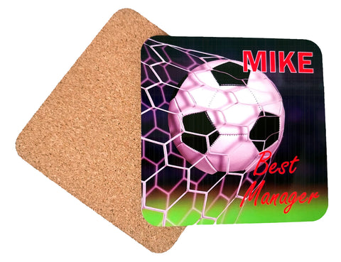 Best Football Manager Personalised Coaster - Candles Sniffs & Gifts 