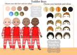 Design your own Personalised Christmas Gift Pyjama Family Coaster Round - Candles Sniffs & Gifts 