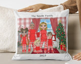 Design your own Personalised Christmas Gift Pyjama Family Cushion Cover - Candles Sniffs & Gifts 