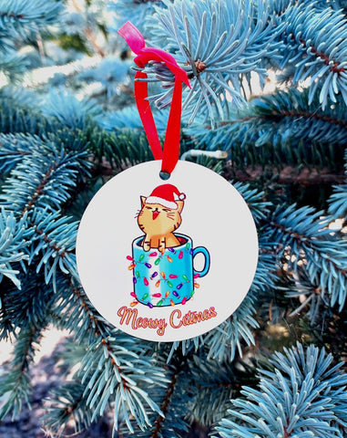 Cat Meowy Christmas Decoration Gift - Candles Sniffs & Gifts 