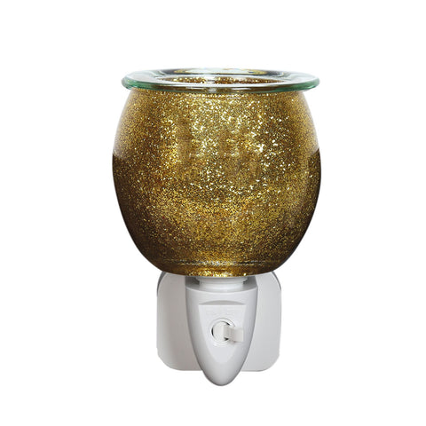Gold Sparkle Glitter Electric Burner Plug In 15w - Candles Sniffs & Gifts 