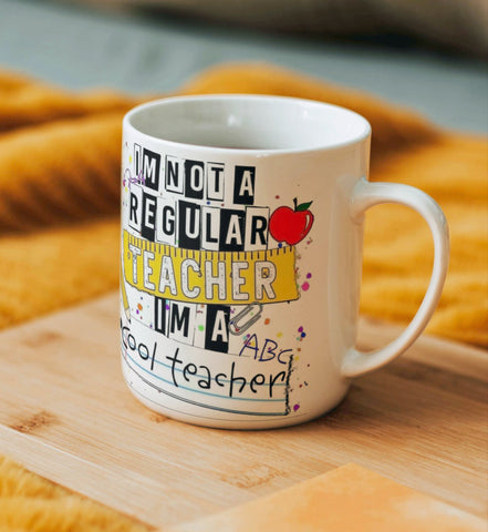 I'm not a regular teacher I'm a cool teacher Mug - Candles Sniffs & Gifts 