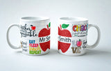 Personalised Teacher Gift Colourful Mug - Candles Sniffs & Gifts 
