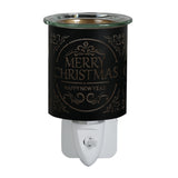 Plug In Electric Wax Melt Burner Black Christmas 15w - Candles Sniffs & Gifts 