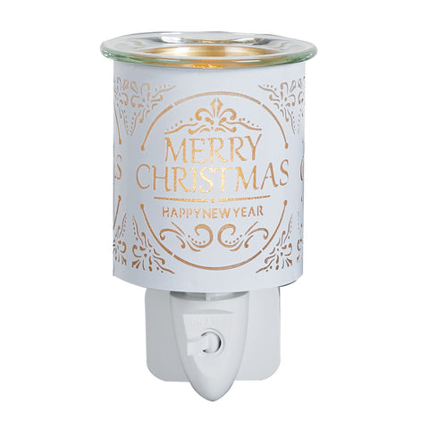 Plug In Electric Wax Melt Burner White Christmas 15w - Candles Sniffs & Gifts 