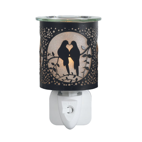 Electric Plug In Black Gold Doves 15w Burner Melter - Candles Sniffs & Gifts 