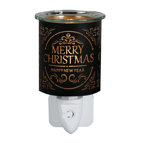 Plug In Electric Wax Melt Burner Black Christmas 15w - Candles Sniffs & Gifts 