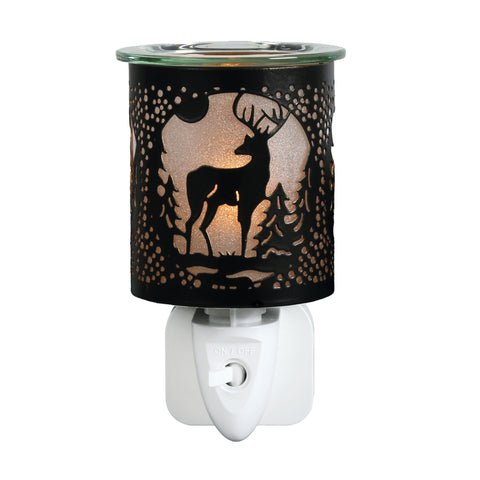 Christmas Electric Plug In Black Gold Stag 15w Burner Melter - Candles Sniffs & Gifts 