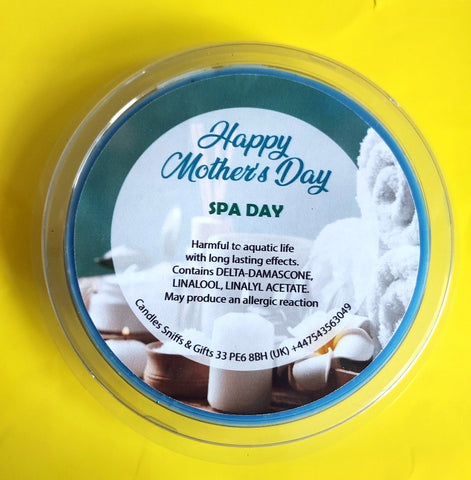Mother's Day Large Wax Melt Heart Clam Spa Day - Candles Sniffs & Gifts 