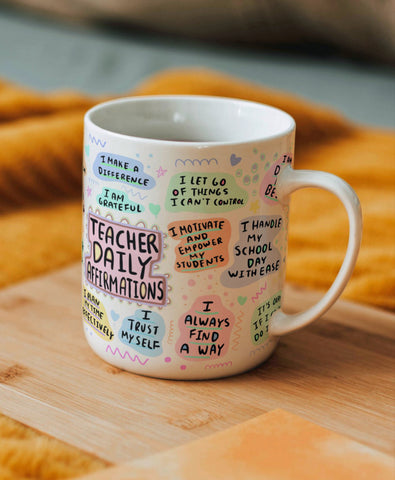 Personalised Teacher positive affirmation mug - Candles Sniffs & Gifts 
