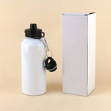 BOY'S Personalised School Water Bottle Create Your Own White Metal - Candles Sniffs & Gifts