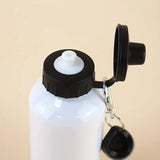 BOY'S Personalised School Water Bottle Create Your Own White Metal - Candles Sniffs & Gifts