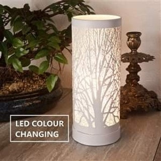 White Colour Changing Tree Electric Hot Plate Burner - Candles Sniffs & Gifts 
