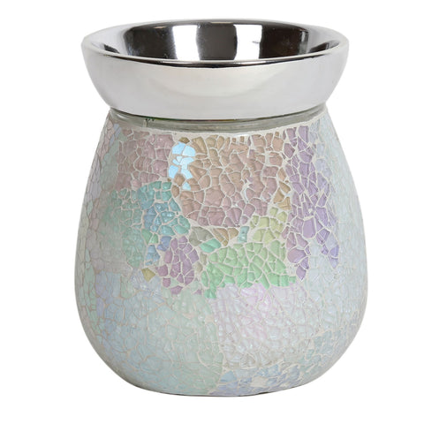 Pearl Crackle Electric Wax Melt Burner 14cm - Candles Sniffs & Gifts 