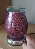 Pink Red Leopard Print Glitter Touch Sensitive Electric Wax Burner - Candles Sniffs & Gifts 