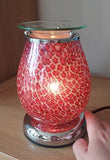 Pink Red Leopard Print Glitter Touch Sensitive Electric Wax Burner - Candles Sniffs & Gifts 