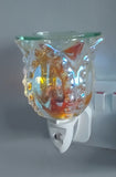 Floral Glass Plugin Electric Wax Melt Burner 15w - Candles Sniffs & Gifts 
