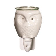 Ceramic Electric Burner Plug In White Owl 15w - Candles Sniffs & Gifts 