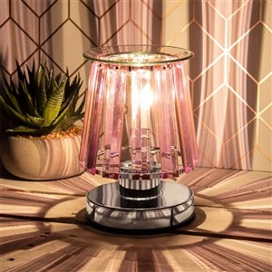 Pink glass touch sensitive lamp electric wax melt burner - Candles Sniffs & Gifts 