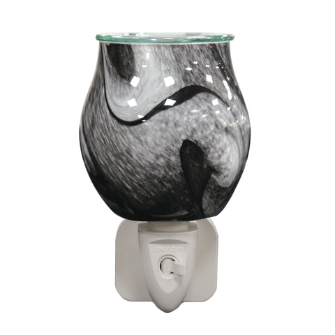 Ceramic Electric Burner Plug In Grey Swirl 15w - Candles Sniffs & Gifts 